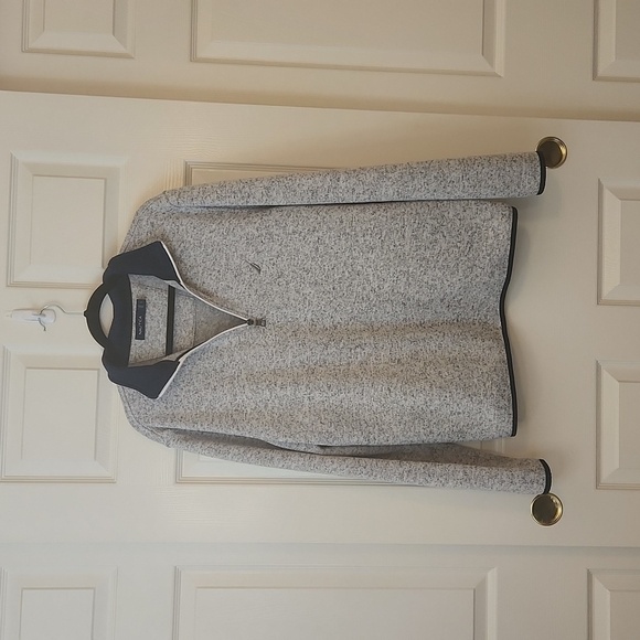 Nautica Men's Long Sleeve Heather Gray Fleece Pullover Jacket Size L/G - Picture 12 of 12